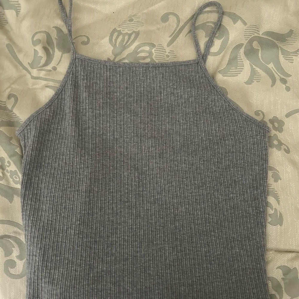 American Eagle Outfitters Charcoal Ribbed Camisole